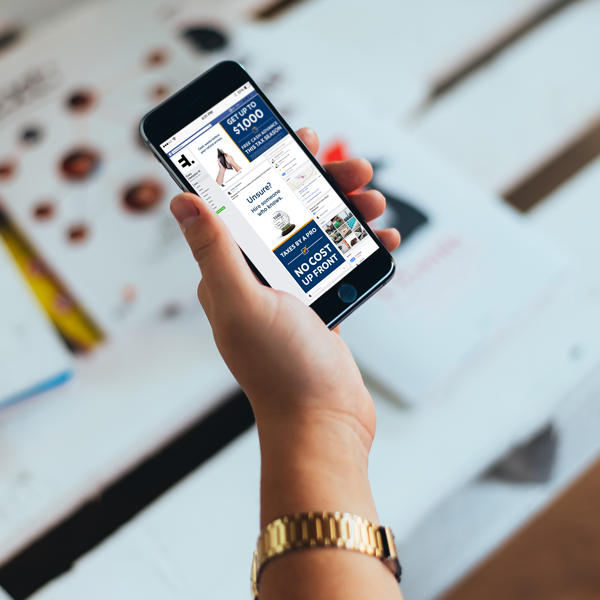 hand-with-phone Free digital ads