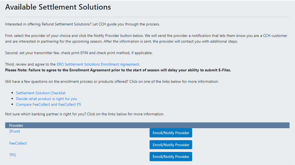 available settlement solutions ATX available settlement solutions