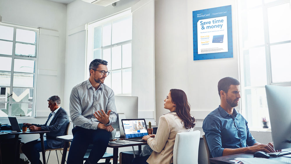 Office offering Walmart MoneyCard