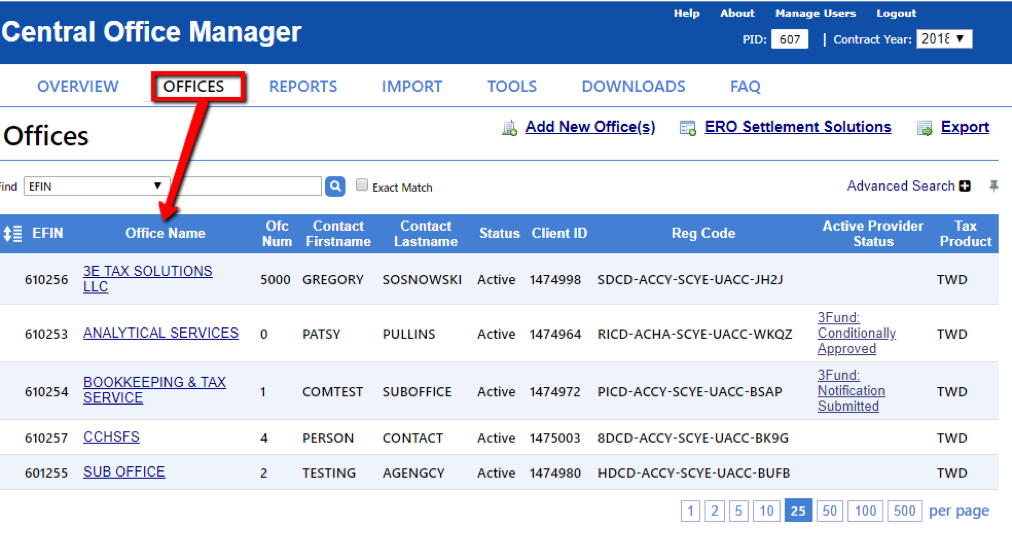 COM manage offices