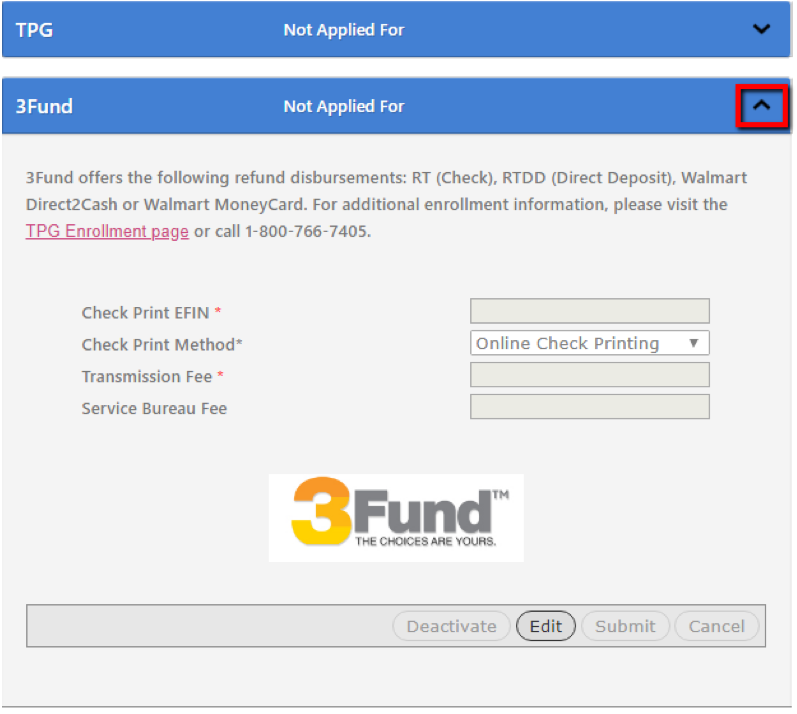 3fund info screen