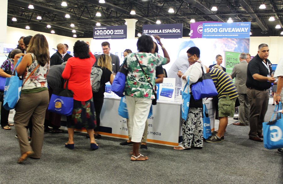 IRS Tax Forum - busy TPG booth IRS Tax Forum - busy sbtpg booth