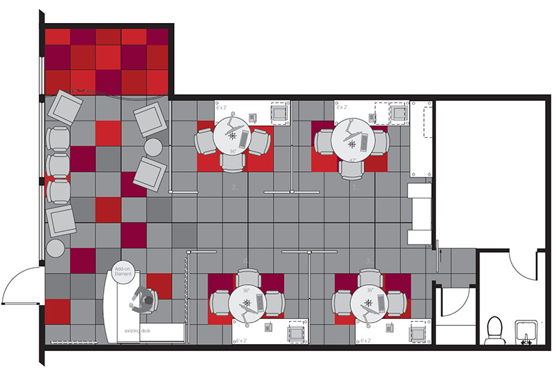 Office overhead layout