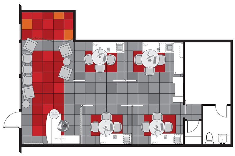 Office overhead layout