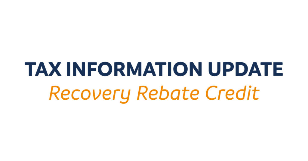 Recovery Rebate Credit