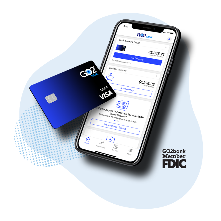 GO2bank card and app