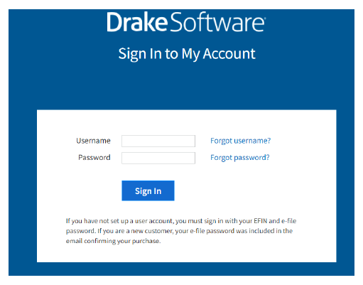 Drake login page