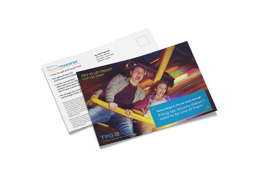 postcard tax pro promotional tools